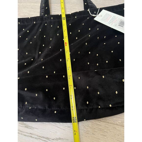 SEZANE Tote bag - Black / Gold Embroidered Polka Dots - Sézane NWT - Picture 3 of 5